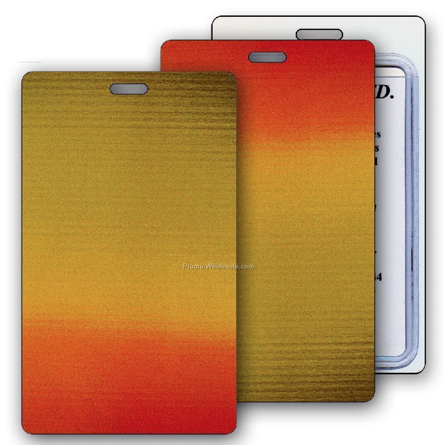 Lenticular Luggage Tags - Stock / Solid Colors / Yellow Orange Brown