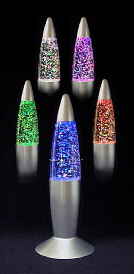 Light Up Glitter Lamp (Mini) - Red/ Green/ Blue LED