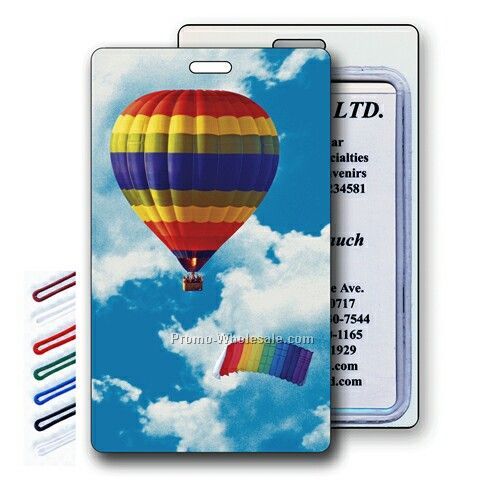 Luggage Tag 3d Lenticular Hot Air Balloon Stock Image - Imprint Product