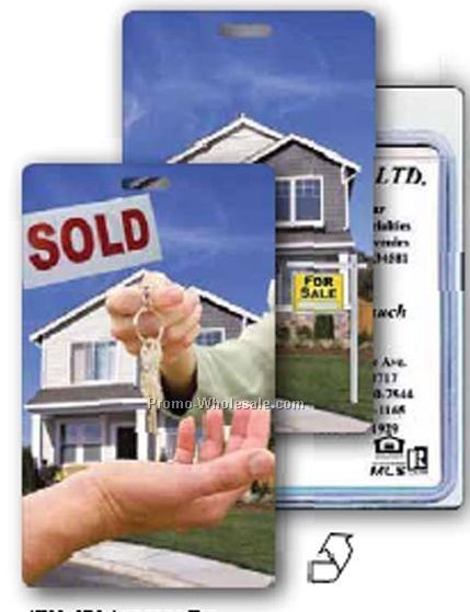 Luggage Tag 3d Lenticular Real Estate, Flip Key Stock Image - Blank Product