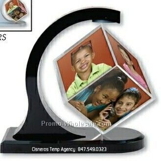 Magnetic Photo Cube Spinner (Holds 6 Photos)