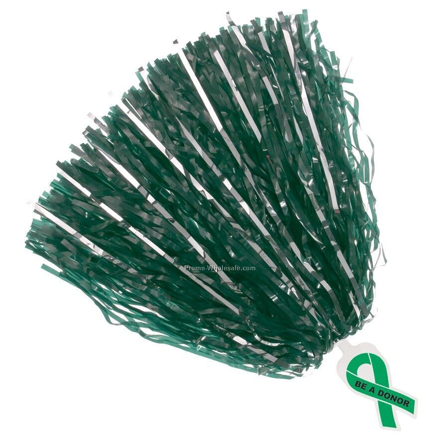 Mascot Glitter Pom Poms W/ 500 Streamers - Ribbon End