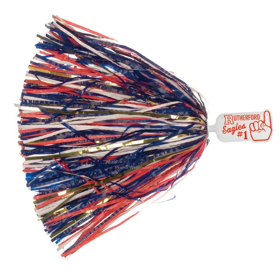 Mascot Glitter Pom Poms W/ 750 Streamers - #1 Finger