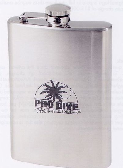 Maxam Stainless Steel 8 Oz. Hip Flask W/ Screw Down Cap (Standard Svc)