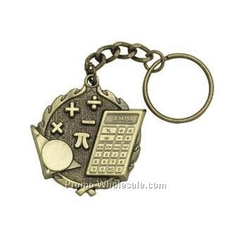 Medal, "math" 1-1/4" Key Chain