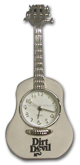 Metal Miniature Guitar Replica Desk Clock