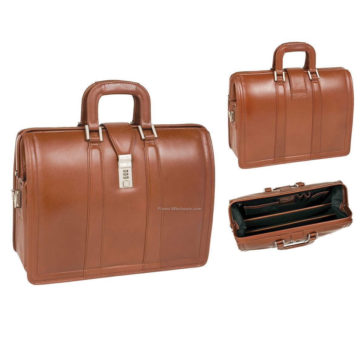 Morgan Leather Litigator Laptop Brief