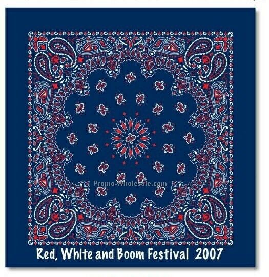 Paisley Bandanna - 22" Cotton (Screen Printed)