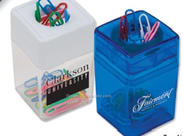 Paper Clip Holder W/ Assorted Paper Clips