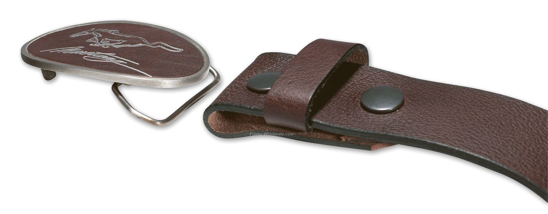 Pewter Finish Buckle - Oval