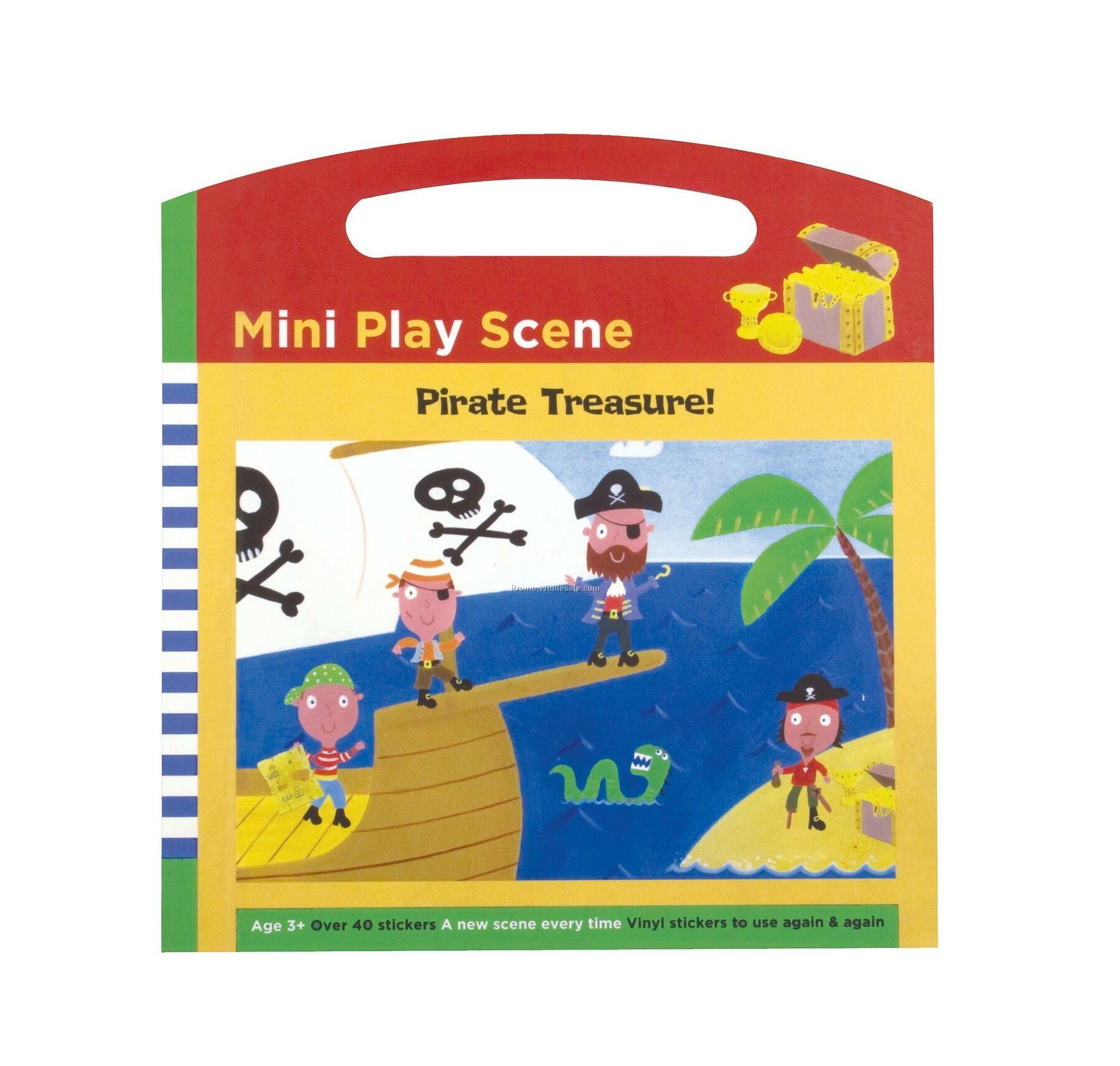 Pirate Treasure Mini Play Scene Sticker Set