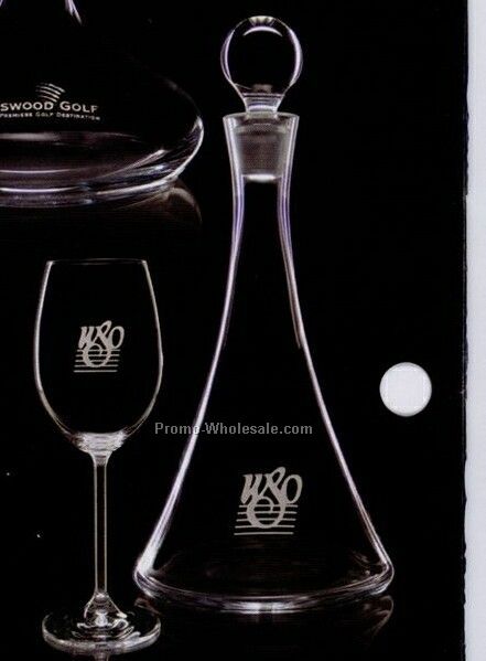 Princeton Decanter & 4 Wine Glasses