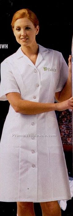 Red Kap Women's Gripper Front Short Sleeve Dress / White / S-4xl