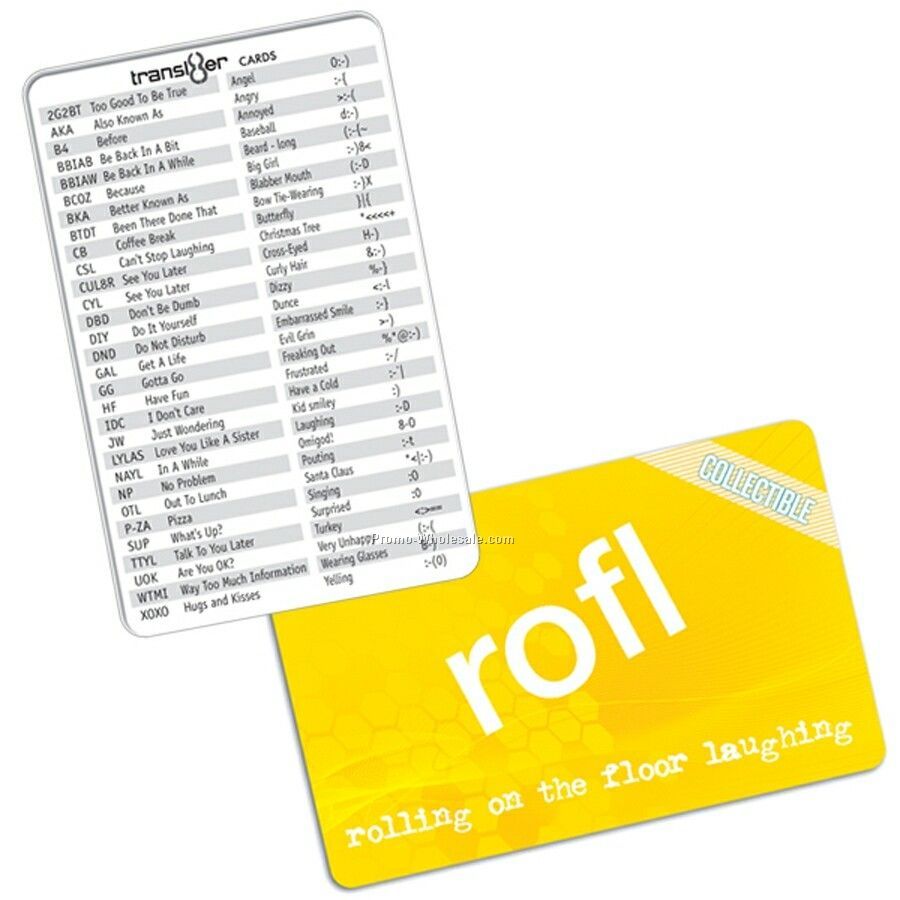 Rolf Transl8r Texting Card