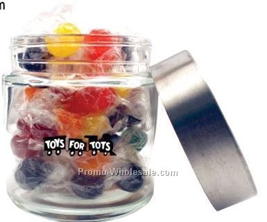 Round Jar With Stainless Steel Lid W/ Premium Hard Candy