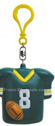 Rubber Football Coin Purse W/ Key Chain