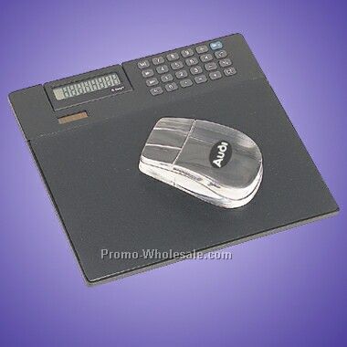 Rubber Mouse Pad With Solar Calculator