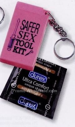 Safety Keychain With Durex Condom