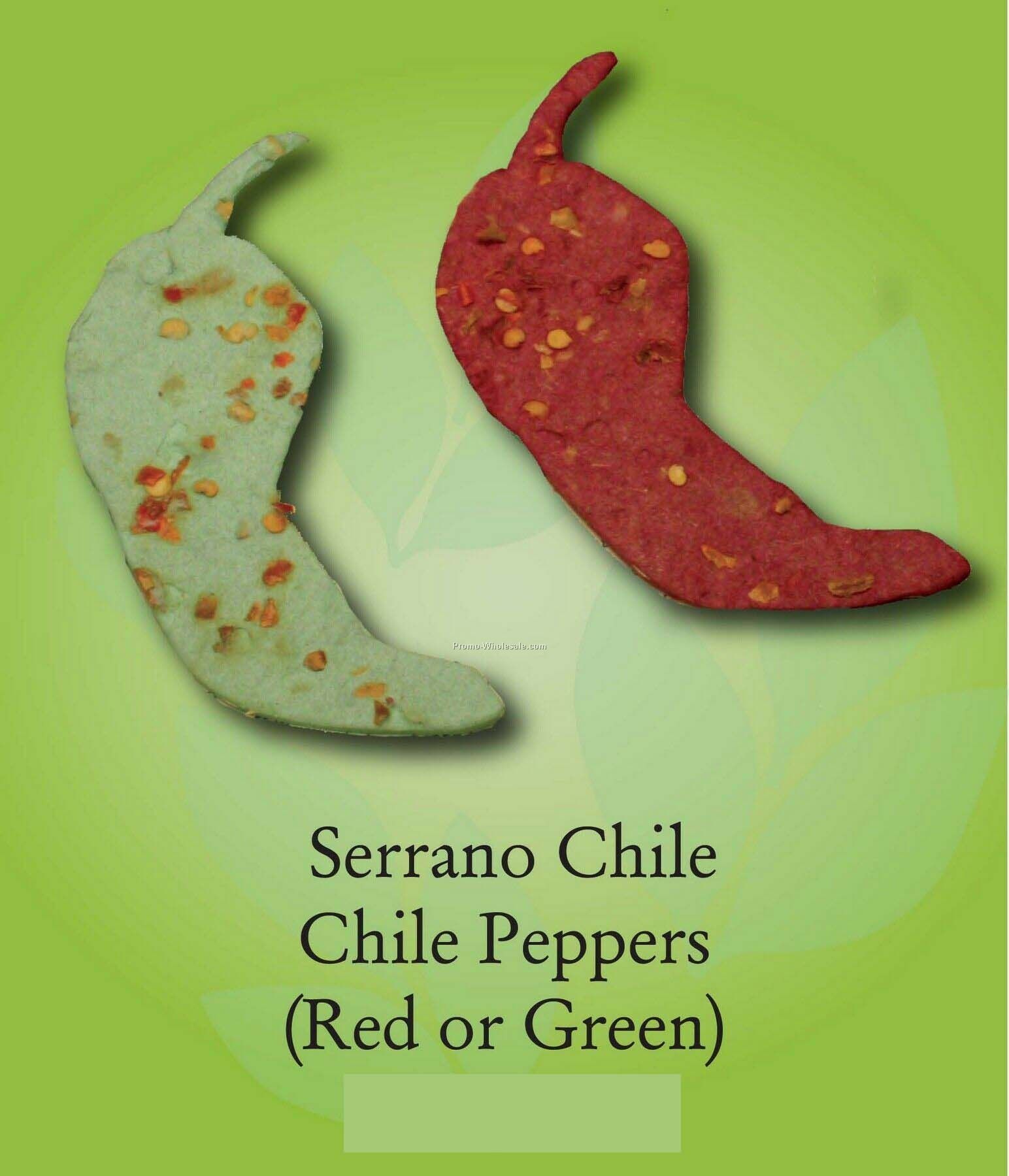 Serrano Chile, Chile Pepper Ornament W/ Embedded Seed