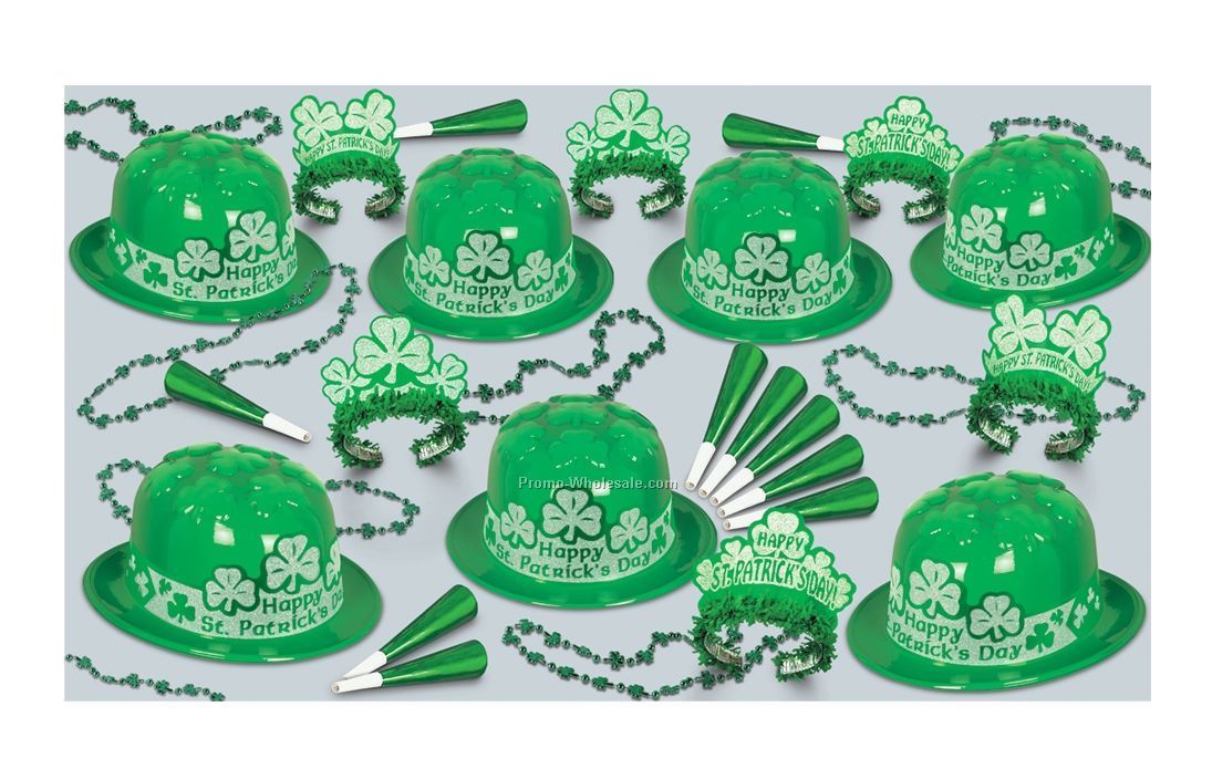 Shamrock Derby Party Pack Assortment For 50 (Full Head Size)