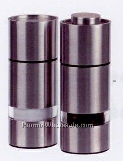 Silver Echo Salt Shaker & Pepper Mill Set