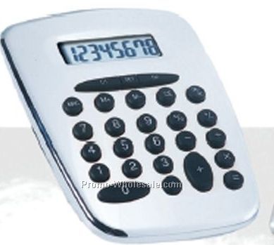 Silver Metal Desk Calculator With Currency Converter