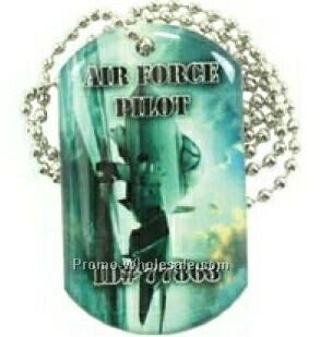 Single Sided Dog Tag W/ 30" Ball Chain