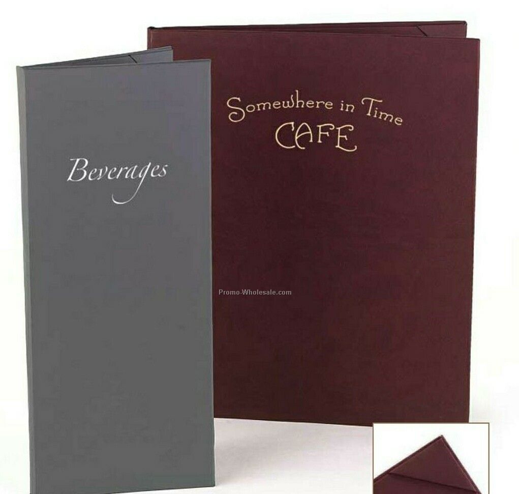 Soft Touch 6 View Book Style Menu Cover (8-1/2"x14")