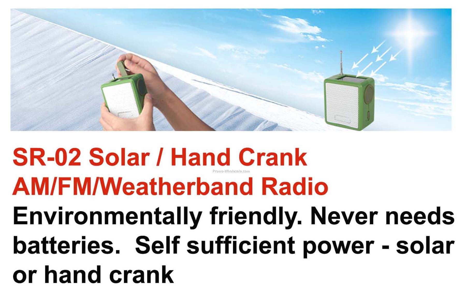Solar Powered / Hand Crank AM/FM/Weatherband Radio