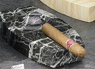 Solid Black Marble Cigar Ashtray