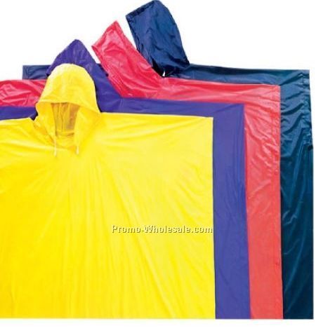 Solid Color Reusable Pvc Rain Poncho