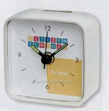 Square Travel Alarm Clock 2 1/4"x2 1/4" (7-10 Days Service)