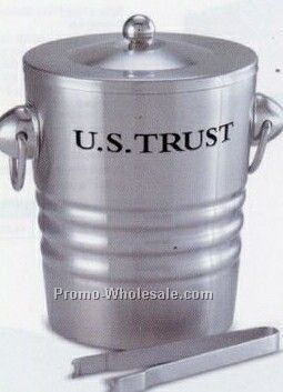 Stainless Steel Ice Bucket W/ Tongs