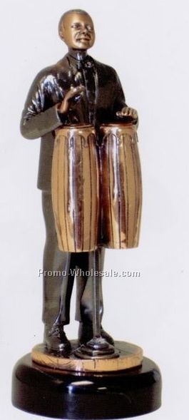 Standing Drummer Figurine-copper Finish