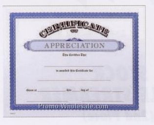 Stock Award Certificates - 8-1/2"x11" (English)