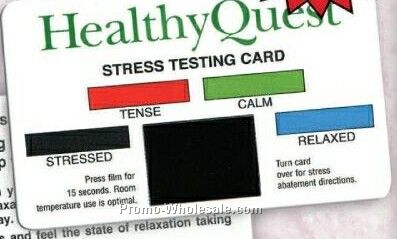 Stress Testing Card With Multilevel Stock Design (Express Service)