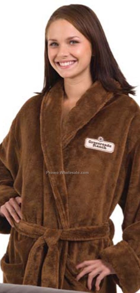 Tahoe Micro Fleece Shawl Collar Robe - 1 Size (Embroidered)