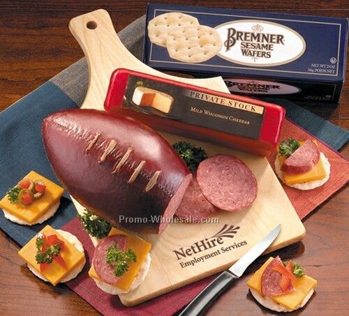 Tailgater Football Shaped Beef Summer Sausage