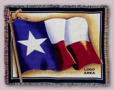 Tapestry Stock Woven Throws - Texas Flag (53"x67")