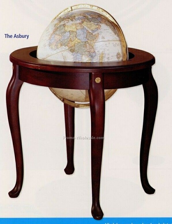 The Asbury Blue Illuminated World Globe