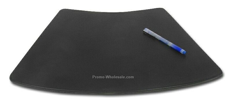 Top Grain Leather Conference Pad For Round Tables - 17"x14" Black