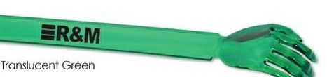 Translucent Green Plastic Back Scratcher W/ Shoe Horn & Hanging Chain