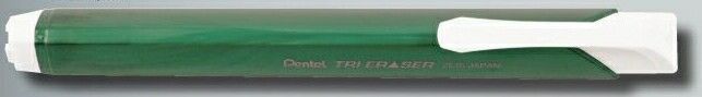 Tri Eraser Retractable & Refillable Stick Eraser (Green/ White Accent)