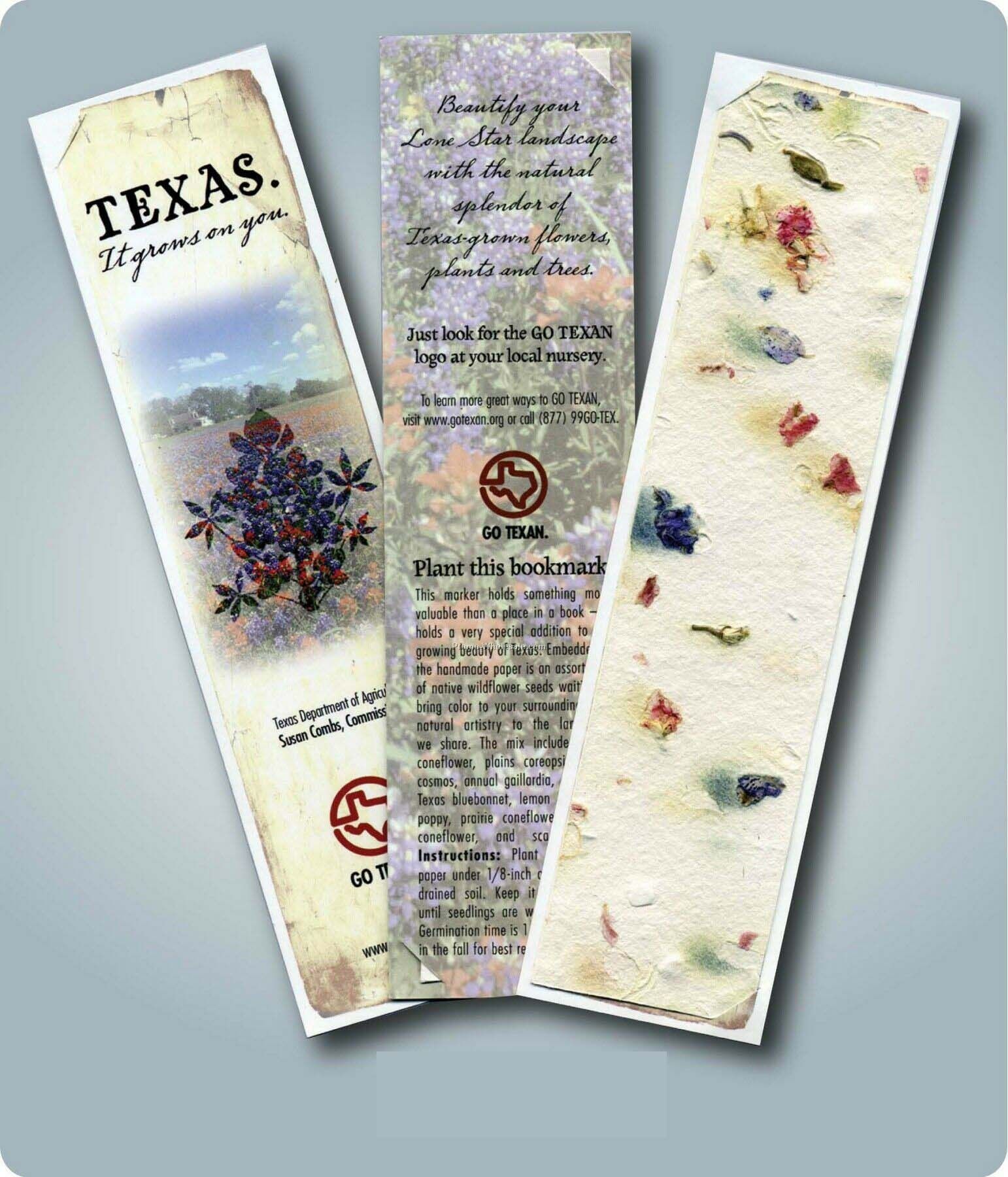 Tuck In Paper Bookmark Embedded W/ Seed