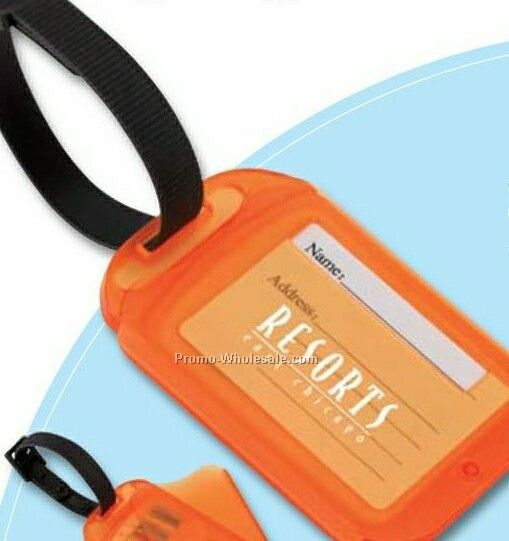 Valumark Translucent Orange Luggage Tag/ Sewing Kit 6-1/8"x2-1/8"x1/4"