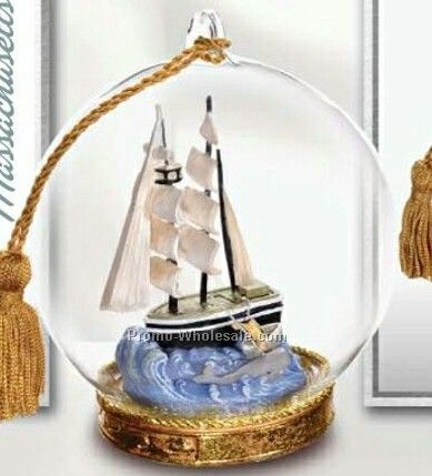 Whaling Ship Memory Globe