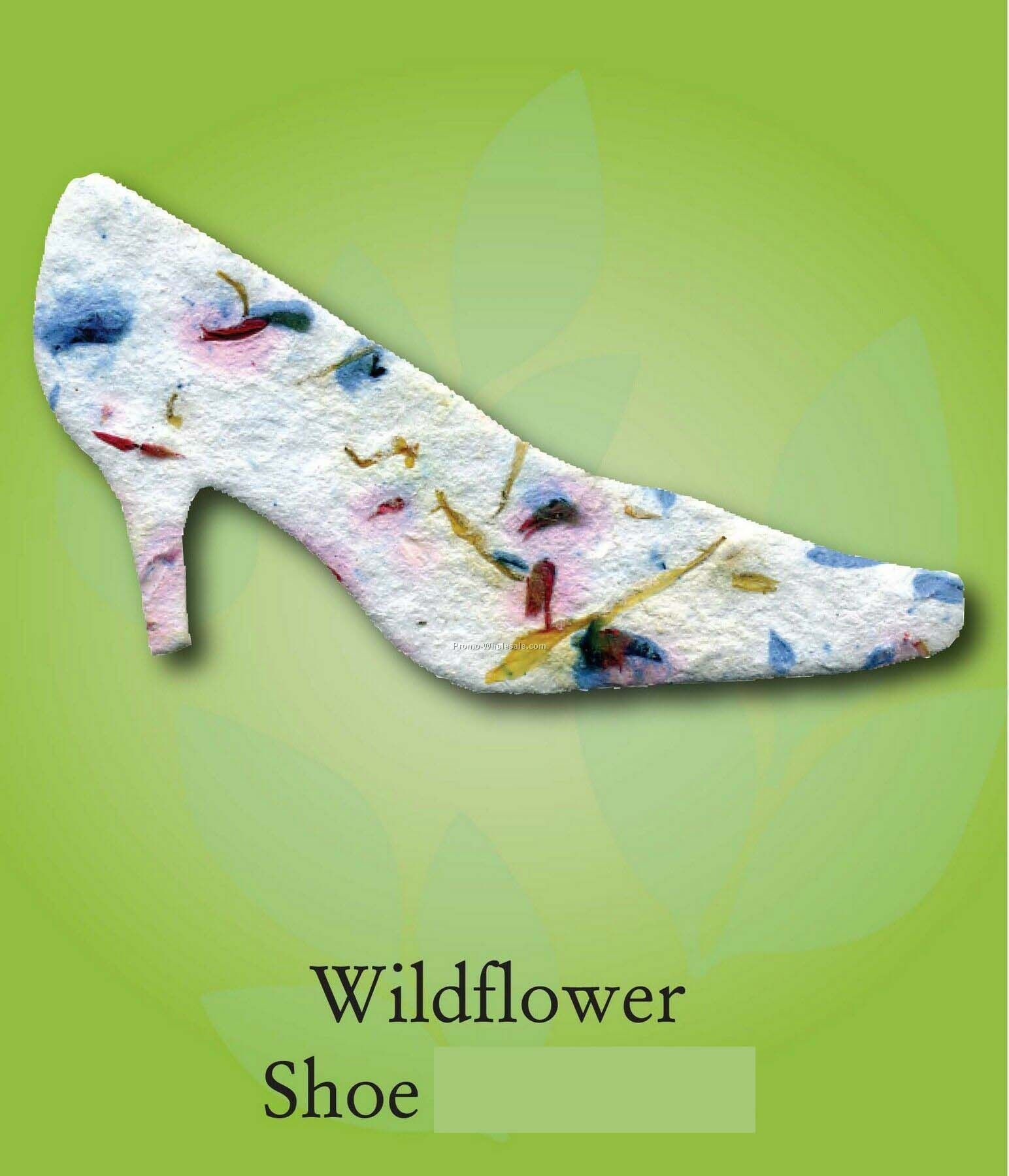 Wildflower Shoe Ornament W/ Embedded Seed