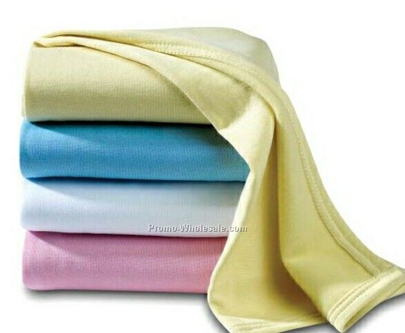 Wolfmark 30"x40" Jersey Fleece Crib Blanket - Baby Pink