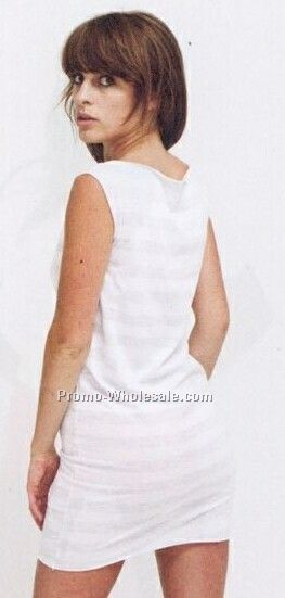 Women's Fine Jersey White T Dress (S-xl)