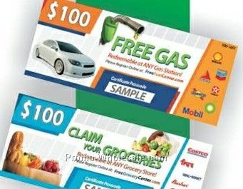 $100.00 Gas Card-incentive Program